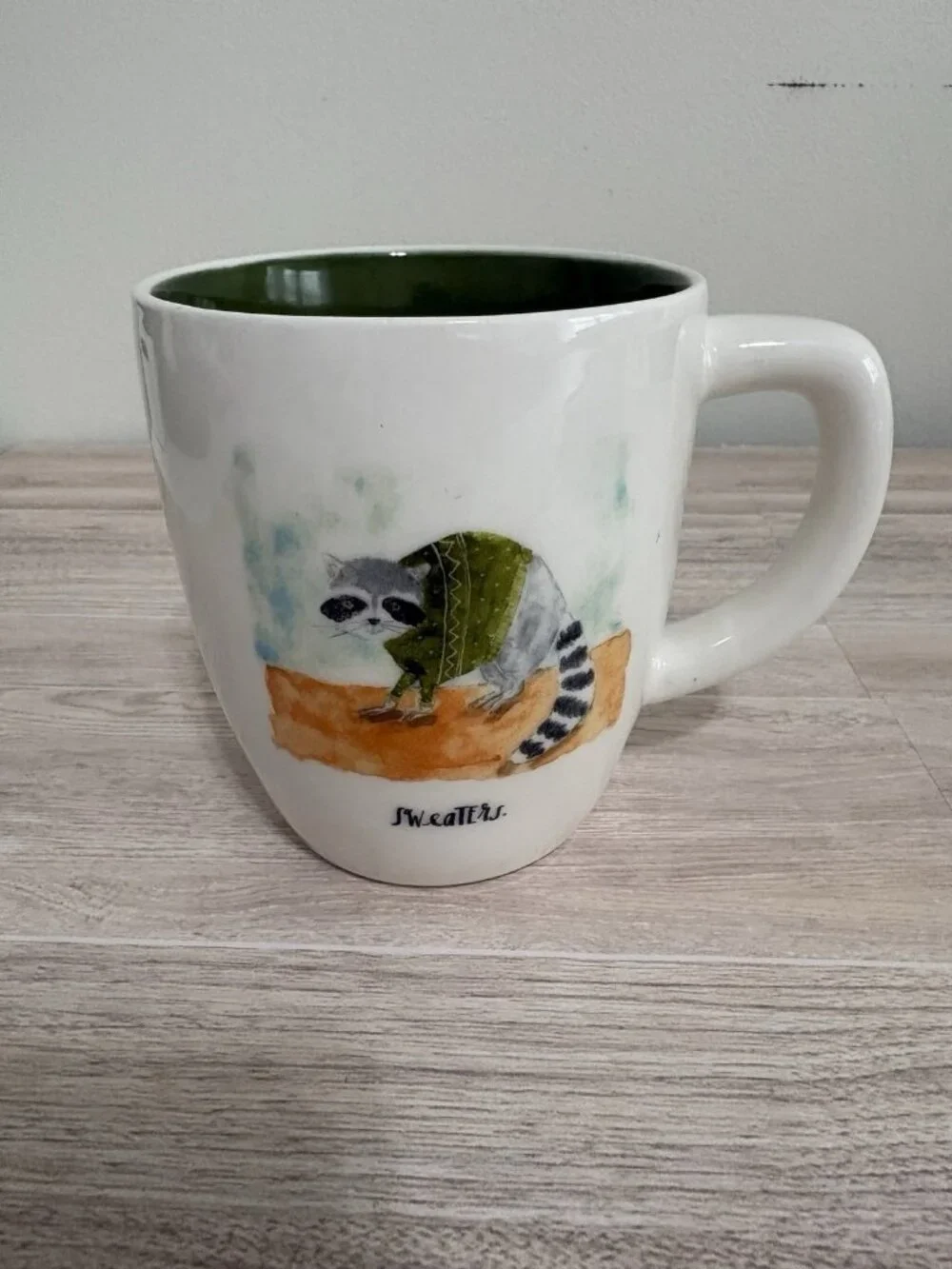 Rae Dunn By Magenta Coffee Mug Artisan Collection Sweaters Raccoon Ceramic